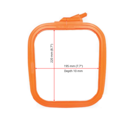Nurge rechthoekige borduurring, 3️⃣ 19,5 cm x 22 cm , ORANJE