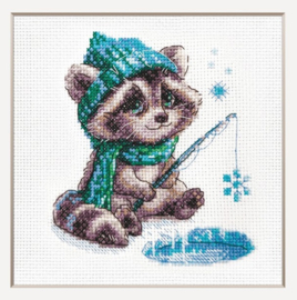 A1017 - Borduurpakket Curious Raccoon - Nieuwsgierige Wasbeer - Aine