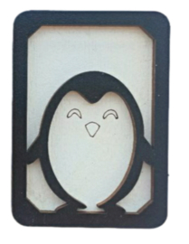 Houten Naaldendoosje Pinguin