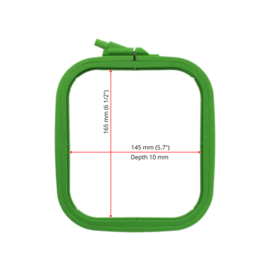 Nurge rechthoekige borduurring, 2️⃣ 14,5 cm x 16,5 cm, GROEN