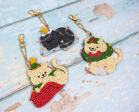 481-487 Merry Meows - DIY Hanging Acrylic Charm Chains Kit (Kit of 6)