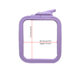 Nurge rechthoekige borduurring, 1️⃣ 9,5 cm x 11 cm, LILA