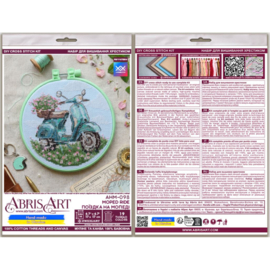AHM-098 Borduurpakket ABRIS ART - Moped ride - Brommerrit