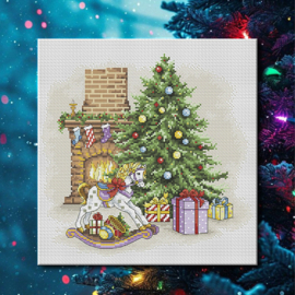 321 - Borduurpakket VDV (gedeeltelijk kraaltjes) - Christmas Eve - Kerstavond