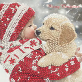 481-524 Puppy Love – DIY Diamond Painting Christmas Card