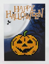 Diamond Painting kaart Wizardi - Happy Halloween - 14 x 10 cm