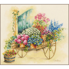 .Home and Garden - Floral cart (weefstof)
