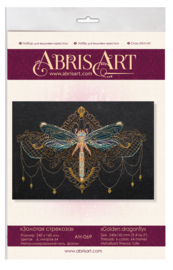 AH-069 Borduurpakket ABRIS ART - Golden Dragonfly - Gouden Libelle