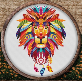 Borduurpakket Mandala Leeuw - 483 - Awesome Pattern Studio