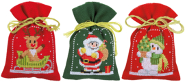 Kruiden of snoepzakjes kerstfiguren (set van 3) PN-0172635