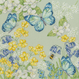 Borduurpakket Karen Tye Bentley - Aquamarine Meadow - Bothy Threads