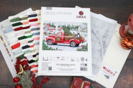 BU5101 Borduurpakket Luca-S - Red Christmas- Rode Kerst