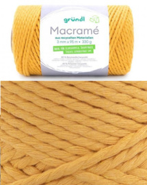Macramé 330gram geel Grundl Wolle