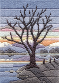 PLATSTEEK PAKKET LONG STITCH SEASONS - WINTER EVENING - DWD