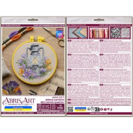 AHM-097 Borduurpakket ABRIS ART - Spring saffron - Lente bloemen