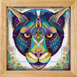 Diamond painting MANDALA Dieren PANTER