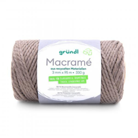 Macramé 330gram donker beige Grundl Wolle