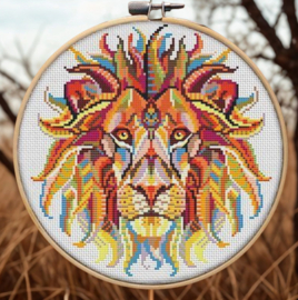 Borduurpakket Mandala Leeuw - 222 - Awesome Pattern Studio