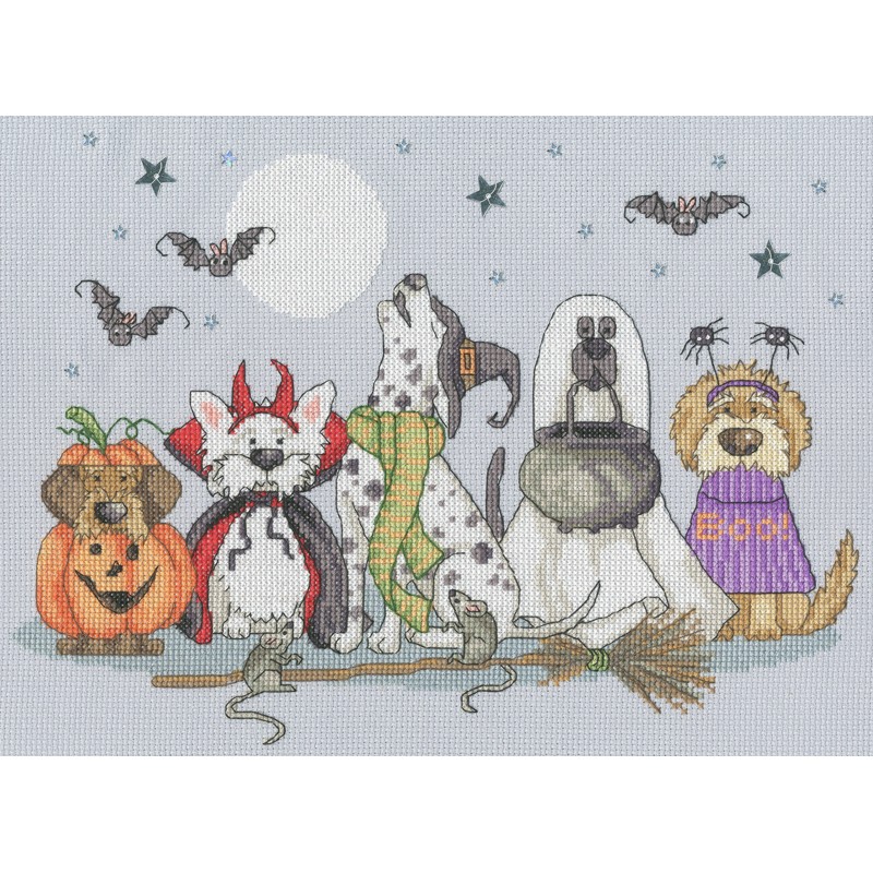 Borduurpakket Karen Tye Bentley - Howling Hounds - Bothy Threads