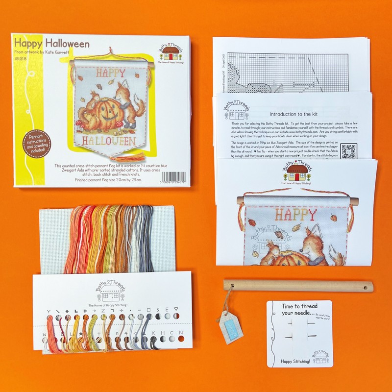 Borduurpakket Kate Garrett - Happy Halloween - Bothy Threads