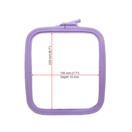 Nurge rechthoekige borduurring, 3️⃣ 19,5 cm x 22 cm,  LILA