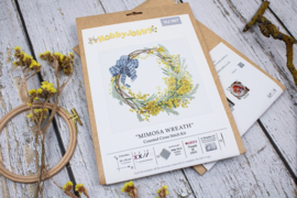Borduurpakket HobbyJobby - Mimosa Wreath - Krans van Mimosa