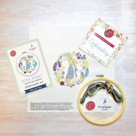 Beatrix Potter - Peter Rabbit plans his next adventure - EMBROIDERY met ring