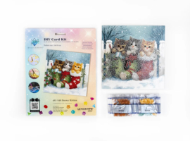 481-548 Snowy Kitties – DIY Diamond Painting Christmas Card