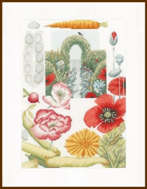 Borduurpakket - Marjolein Bastin - Vegetable Garden - Lanarte (weefstof)
