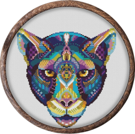 Borduurpakket Mandala Panter - 437 - Awesome Pattern Studio