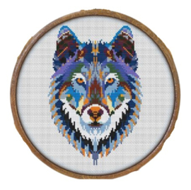 Borduurpakket Mandala Wolf - 414 - Awesome Pattern Studio