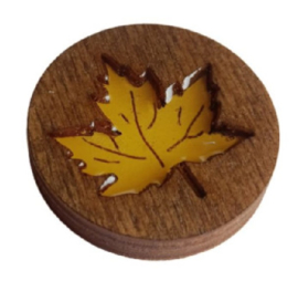 NEEDLEMINDER HOUT - GEEL BLAD