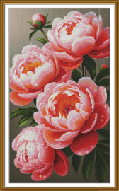 CP6301 Borduurpakket Nova Sloboda - Lush Peonies - Weelderige Pioenrozen