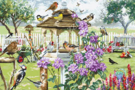 LT14 Bird table - Diamond Painting - Letistitch