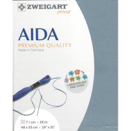PREMIUM PRECUT STERN AIDA - 48X53CM - (5020) DONKER AQUA 18 count
