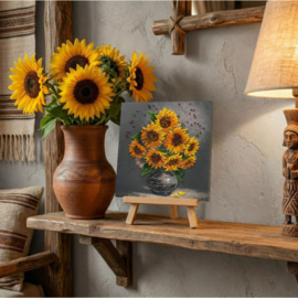 AM269 KRALEN BORDUURPAKKET Homely sunflowers - Huiselijke Zonnebloemen