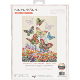 70-35448 - Floral Butterfly - Dimensions (USA)