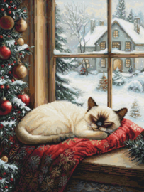 BU5074  Borduurpakket Luca-S - The Winter Sleep - De winterslaap
