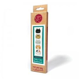 Borduurpakket Bookmark Kitty Cats - The Crafty Kit Company - Boekenlegger Katten
