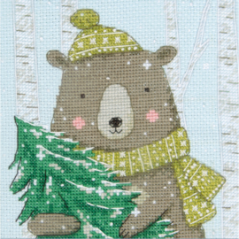 70-09621 - Woodland Animals Stocking  - Dimensions