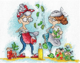 SANB-18 - Grannies with Pickles - Grootmoeders met augurken - Andriana