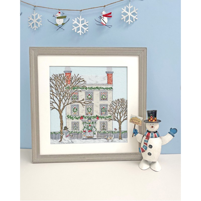 Borduurpakket Sally Swannell - Christmas Townhouse - Bothy Threads