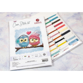 B1400 Borduurpakket Luca-S Two Cute Owls