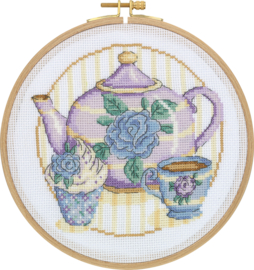My Cross Stitch – Hoop kit –  Afternoon Tea (DMC garens)