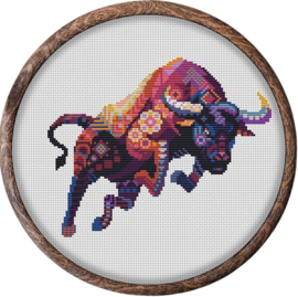 Borduurpakket Mandala Stier - 617 - Awesome Pattern Studio