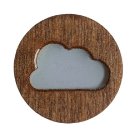 NEEDLEMINDER HOUT - WITTE WOLK