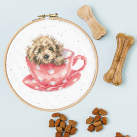 BORDUURPAKKET HANNAH DALE - TEACUP PUP - BOTHY THREADS (XHD119)