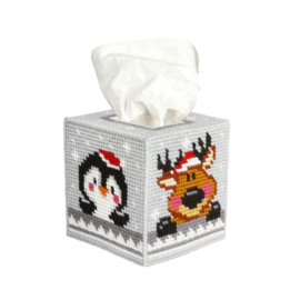 TISSUE BOX - ORCHIDEA - Winter Time - kit met grof kunststof stramien