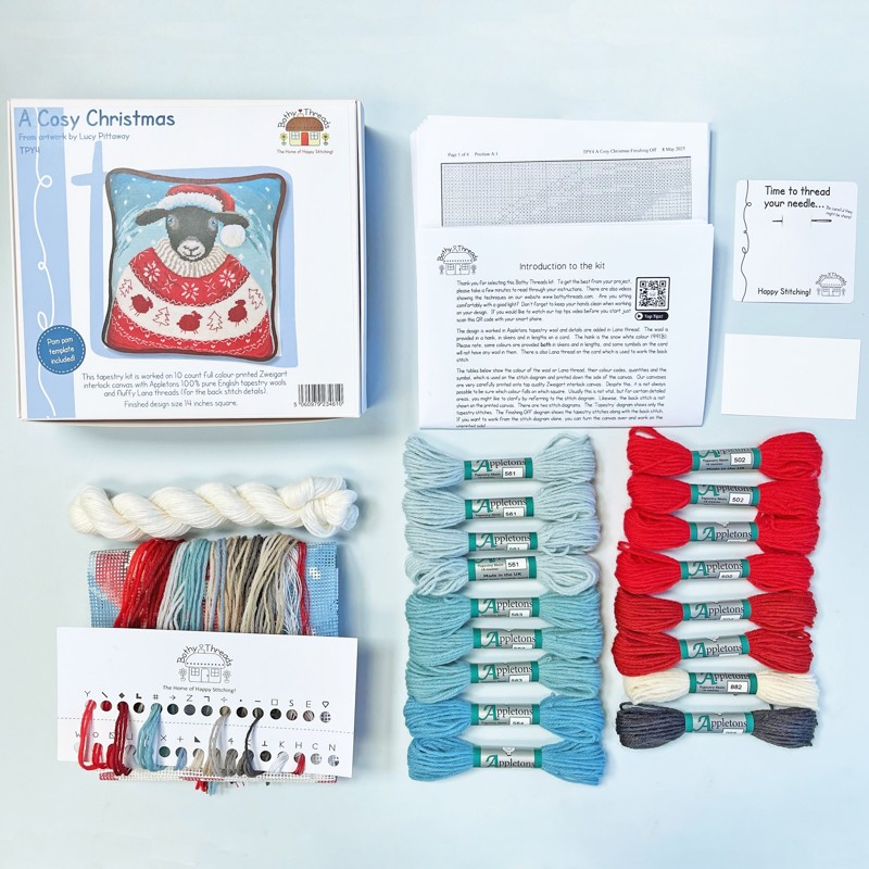 Petit Point borduurpakket Lucy Pittaway - A Cosy Christmas - Bothy Threads