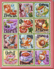 696 KRALEN BORDUURPAKKET TEA MAP - ABRIS ART